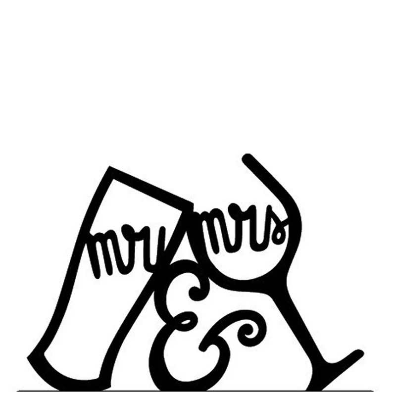 Забавный стеклянный Топпер для торта Mr And Mrs персонализированные чашки питья