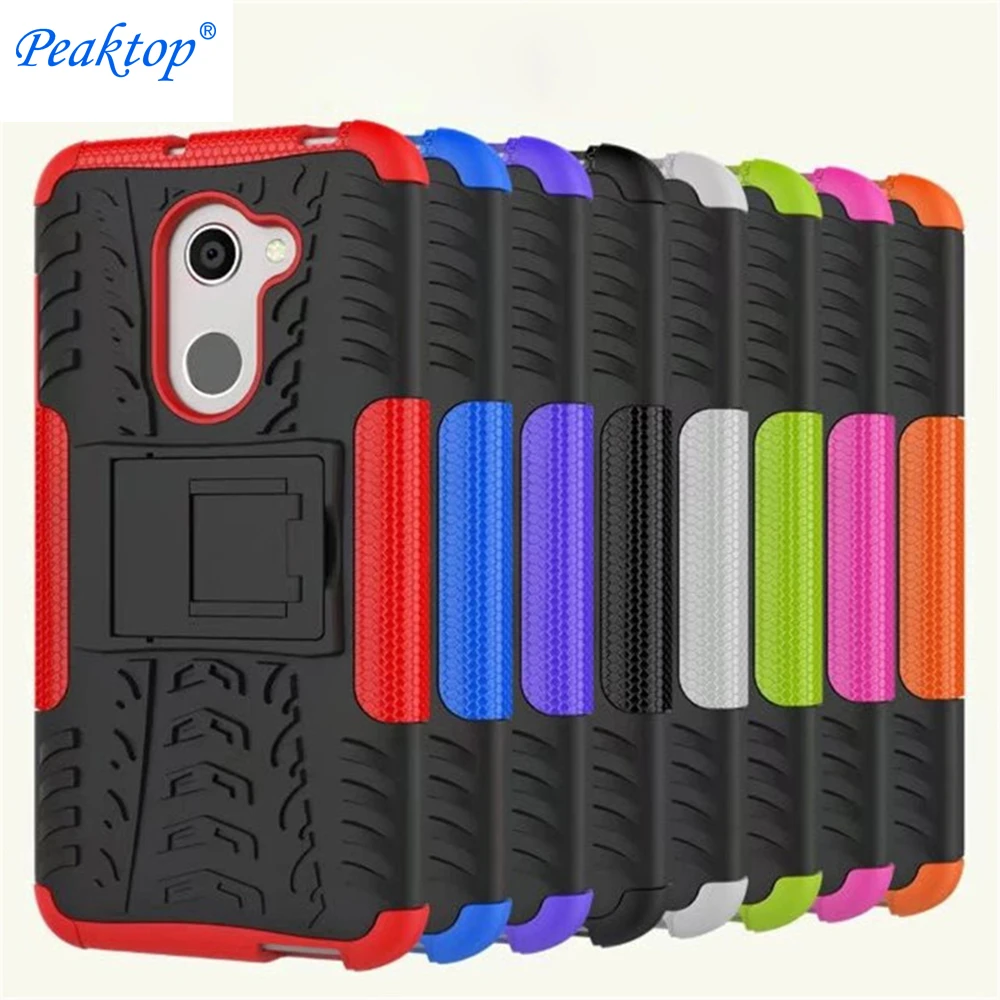 Peaktop For Cover Alcatel A3 Case Armor Hard PC soft Silicone A 3 a3 5046 5046Y 5046D with Holder Stand 5.0&quot | Мобильные