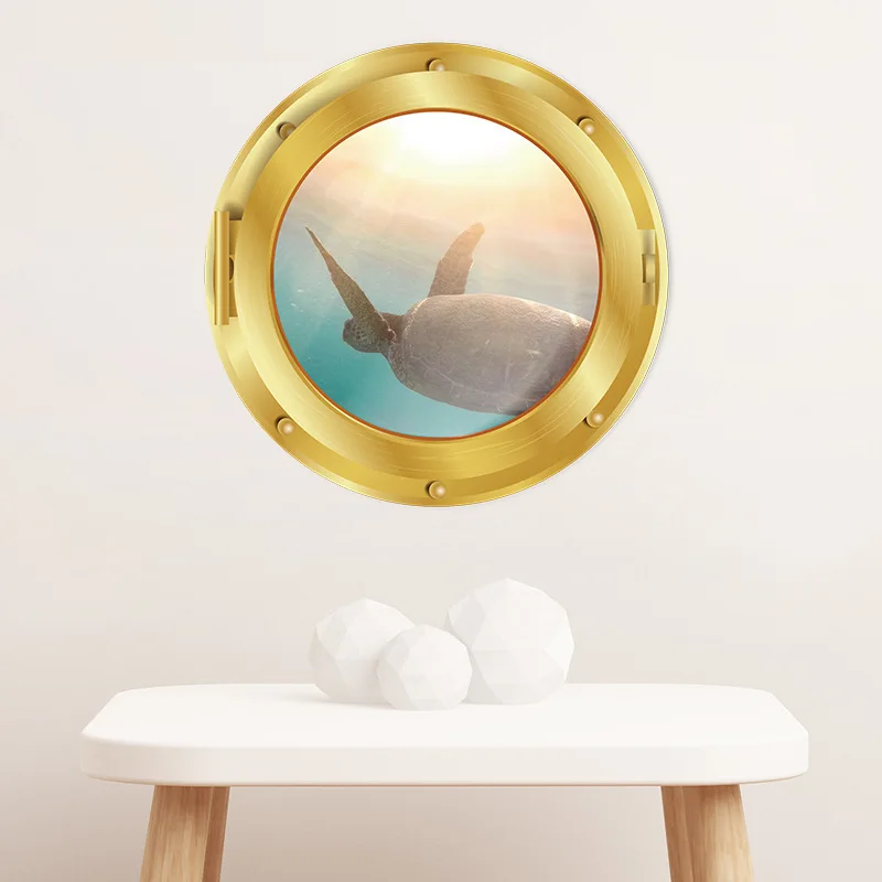 Фантастические 3d Подводные иллюминаторы настенные стикеры для детей Коралловая