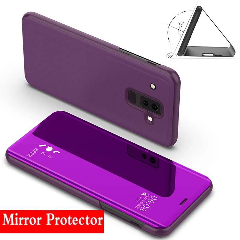 

Xiaomi Mi 8 Mi8 Case Smart Flip Stand Mirror Case For Xiaomi 8 Clear View PU Leather Cover For Xiaomi Mi 8 SE 8SE Case Cover