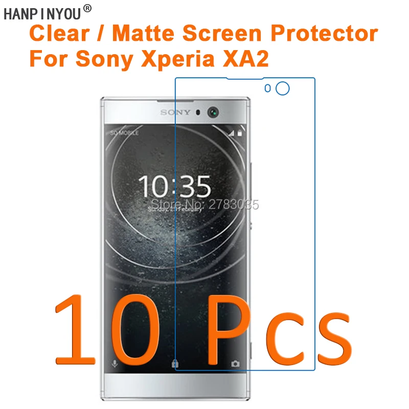 Прозрачная/Антибликовая матовая защитная пленка для экрана Sony Xperia XA2 / Dual 5 2 " 10