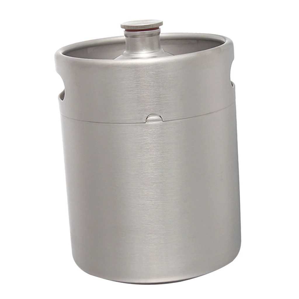 Мини баррель Keg Growler из нержавеющей стали вмещает пиво с двойными ручками 2L/3/6L/5L