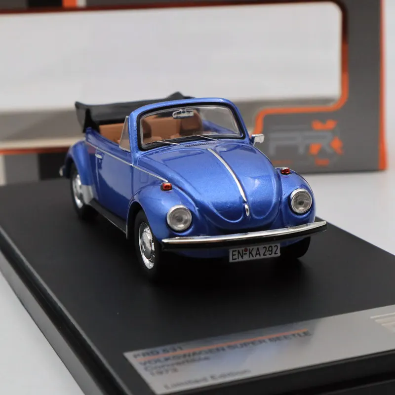 Премиум X 1:43 SUPER BEETLE модель для литья под давлением с металлическим синим верхом