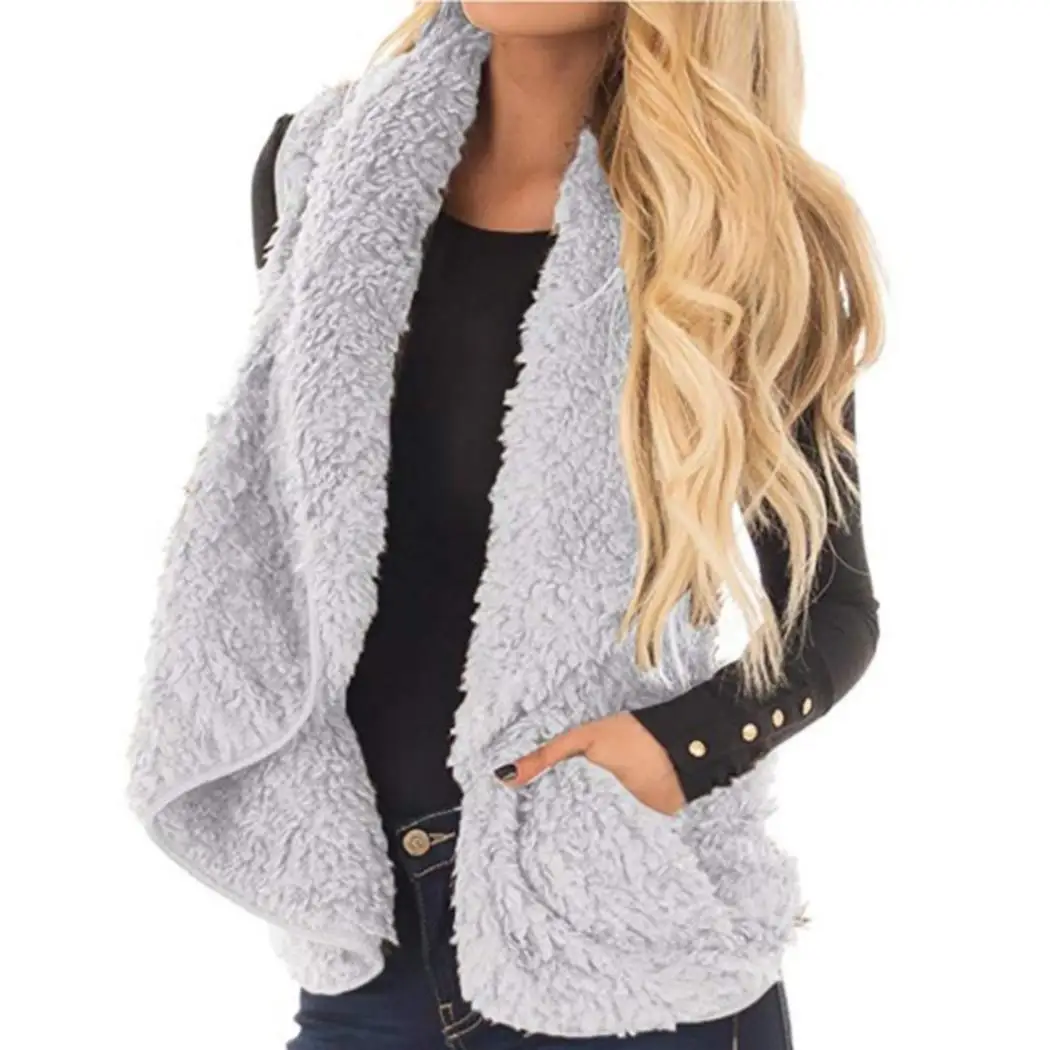 Женский Повседневный отложной воротник без рукавов однотонный открытый стежок