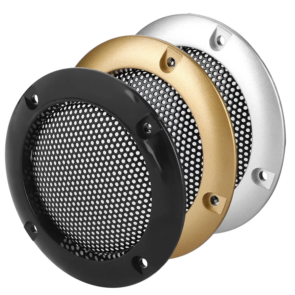 1 пара 2-дюймовых динамиков Декоративные Стальные сетчатые круглые для динамика