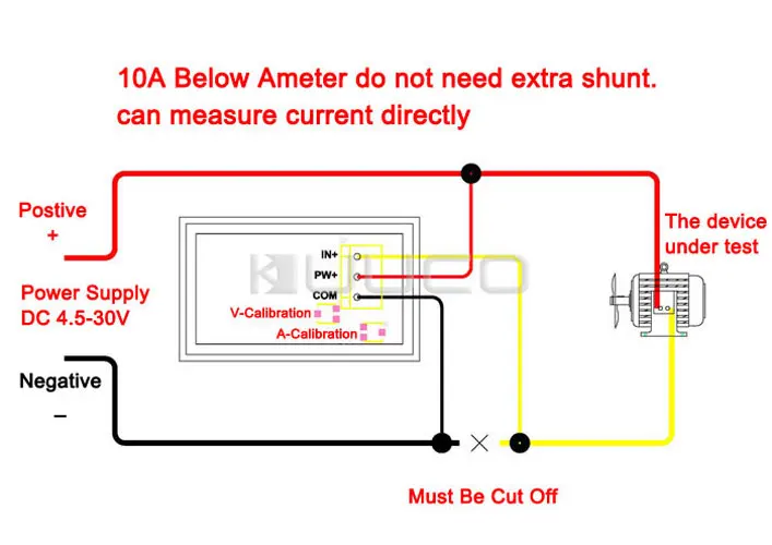 

5 PCS/LOT Digital Ammeter Voltage Meter DC 4.5~30V/10A Voltage Current Monitor Meter DC 12V 24V Digital Meter/Tester