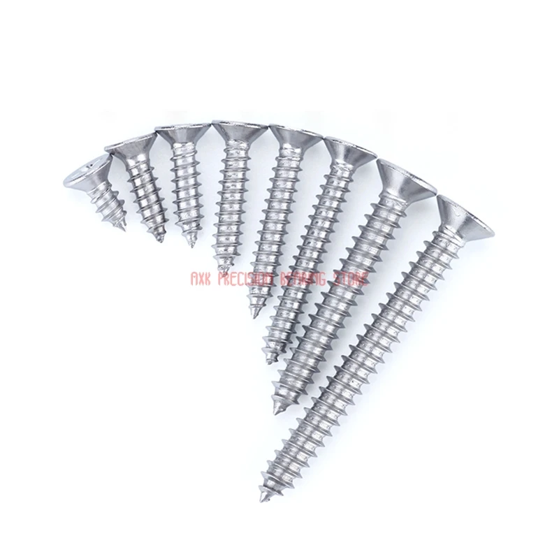 

2021 Vis Stainless Steel M5.5x12/14/16/20/25 304 Grade Countersunk Head Cross Recessed Flat Screws Phillips Self-tapping Wood