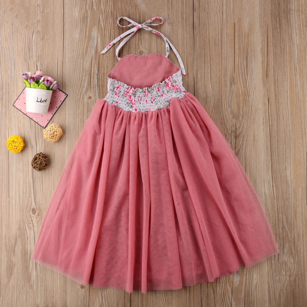 Pudcooc Girl Dress Kids Lace Flower Maxi Long Princess Party Dresses Gown Formal | Детская одежда и обувь