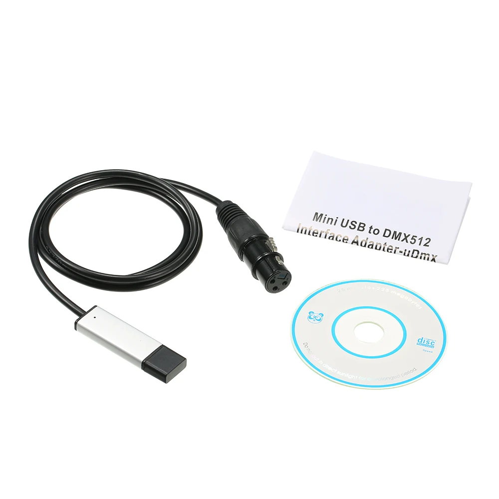 USB к адаптеру интерфейса DMX светодиодный DMX512 компьютерный ПК контроллер