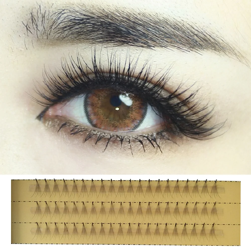Расширение ресниц 8мм супер мягкое природное искусственное 3D-разделение ресниц кластера макияж красота здоровье поддельный.