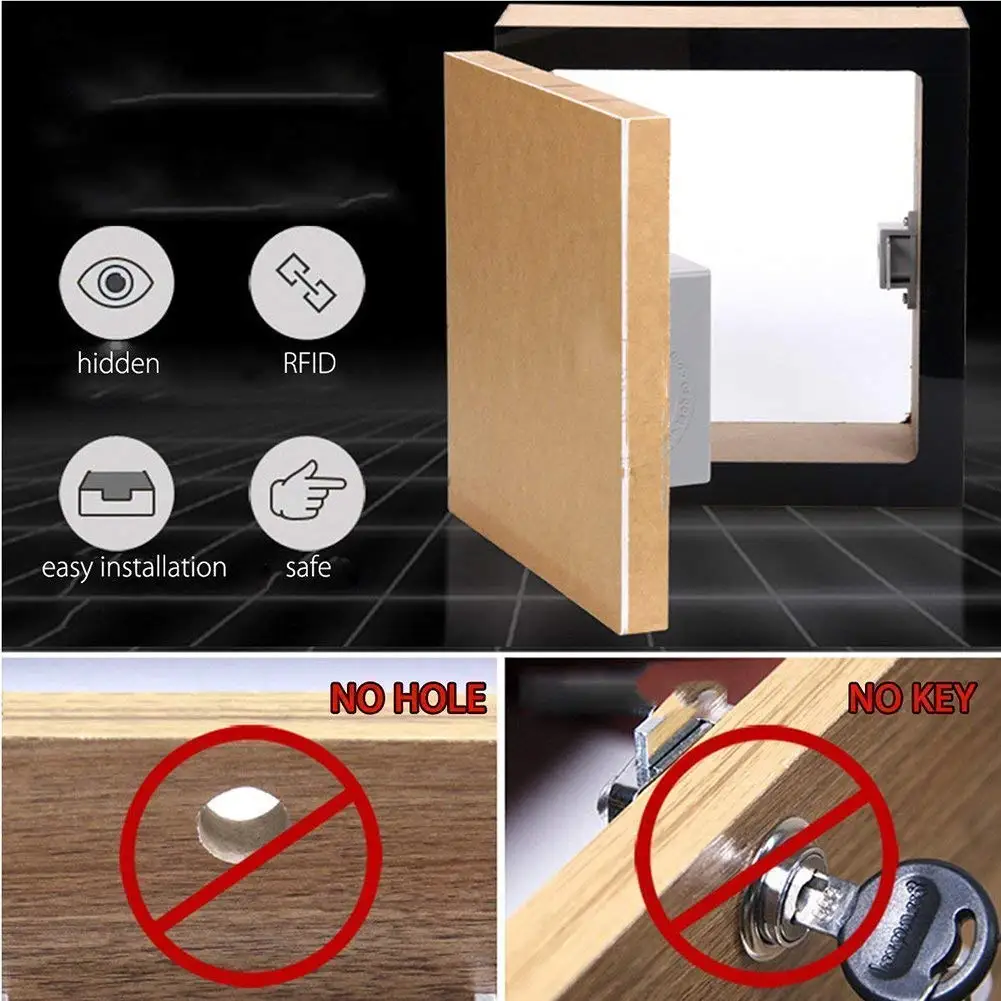 

Invisible Hidden RFID Free Opening Intelligent Sensor Cabinet Lock Locker Wardrobe Shoe Cabinet Drawer Door Lock Electronic Da