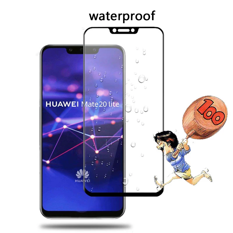 Полное покрытие закаленное стекло для huawei mate 20 lite x Защита экрана защитная пленка