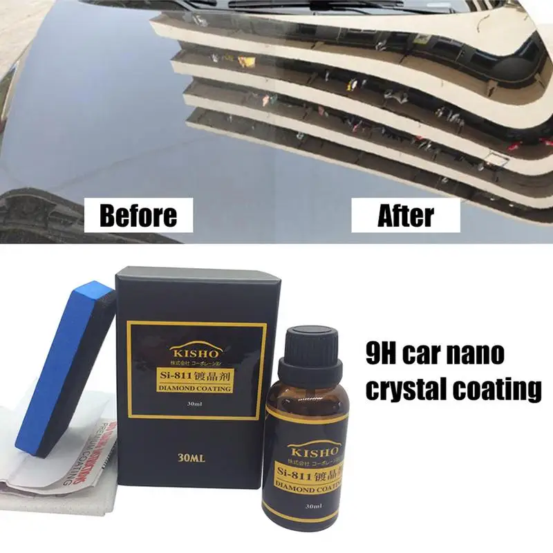

Professional 1Pcs 30ML Liquid Ceramic Coating 9H Hardness High Gloss Ceramic Coating Anti-scratch Polish Paint Sealant Nano