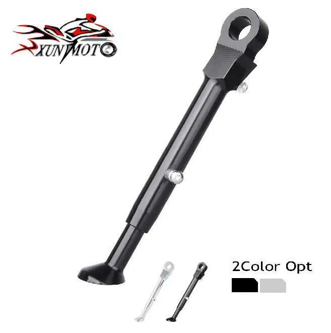 

Motorcycle Black/Chrom Billet Aluminum Adjustable Kickstand Side Stand for 1998-2008 YAMAHA R1 R6S