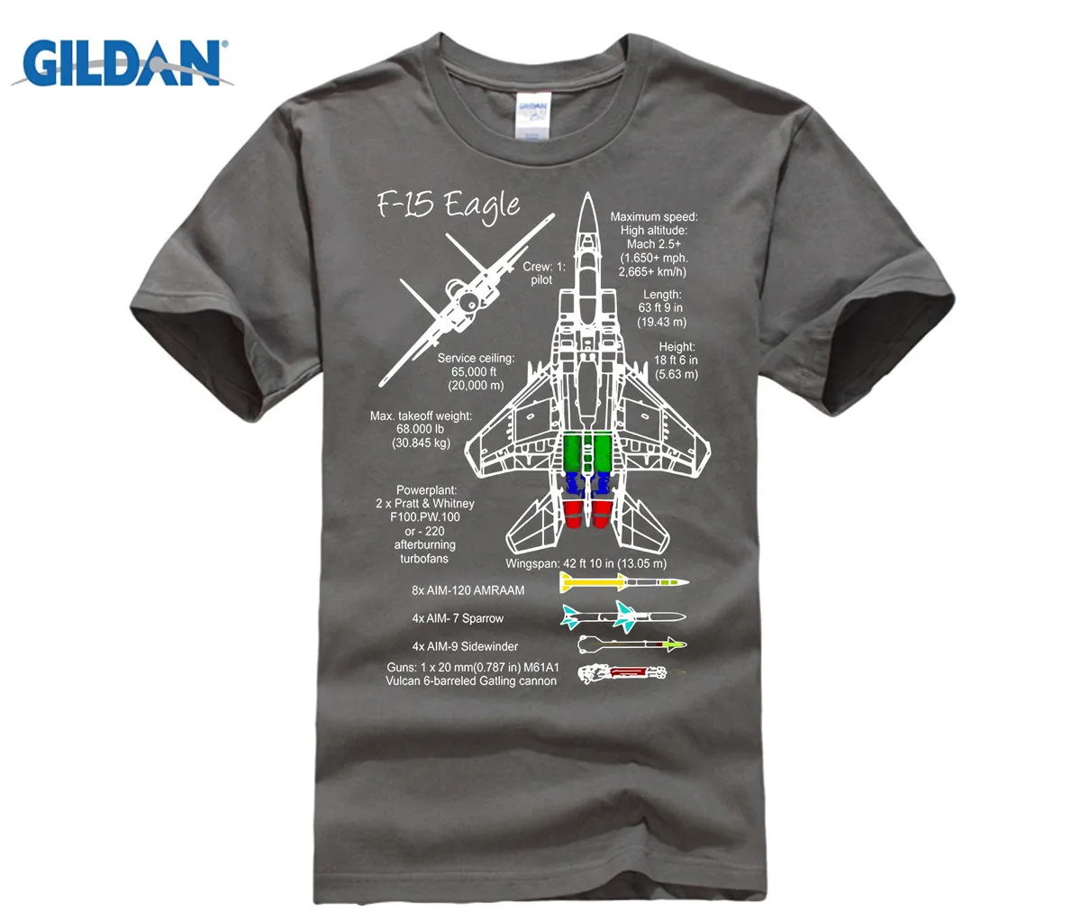 GILDAN 2018 F-15 футболка с орлом-The Fighting Eagles | Мужская одежда
