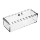 Акриловая прозрачная прямоугольная коробка для хранения продуктов, чайная сумка, органайзер, кухонный сортировочный контейнер с пылезащитный чехол
