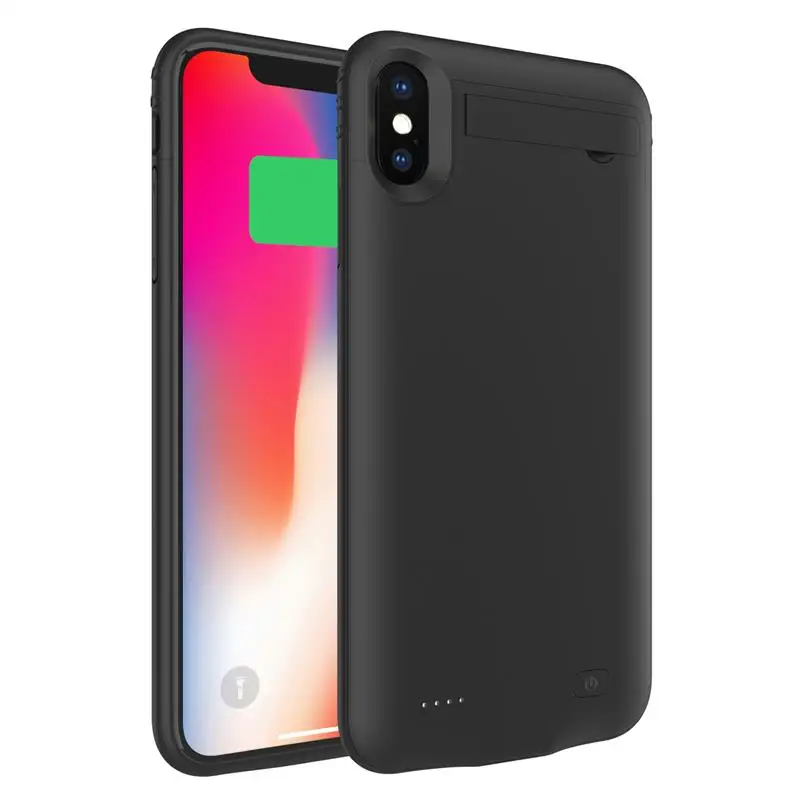 Для iPhone Xs Max чехол для зарядного устройства 5200 мАч перезаряжаемый внешний