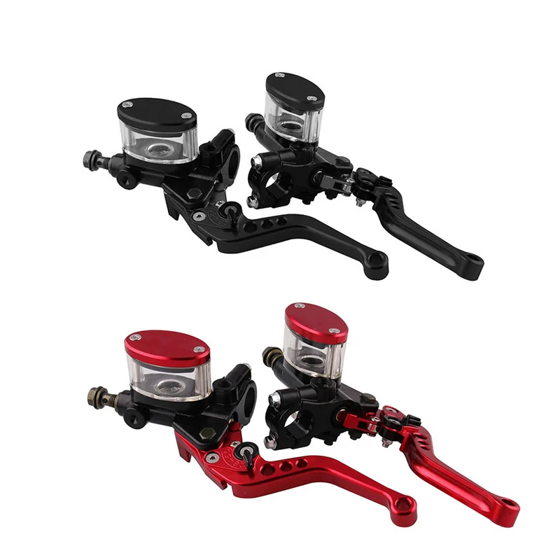 

1Pair Universal 7/8" 22mm Motorcycle Modified Hydraulic Brake Clutch Hand Brake Elliptical Oil Cup Brake Clutch Lever