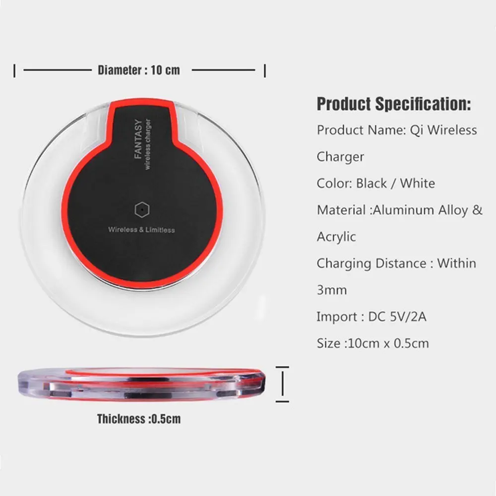 Top Wireless Charger K9 QI Charging Stand/Pad For Apple iphone X/iphone 8/8 Plus Samsung Galaxy Note 8/Note 5 | Электроника