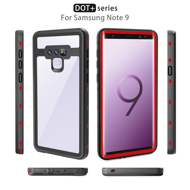 Прозрачный водонепроницаемый противоударный чехол Redpepper для iPhone X XS Max XR Samsung S9 Plus