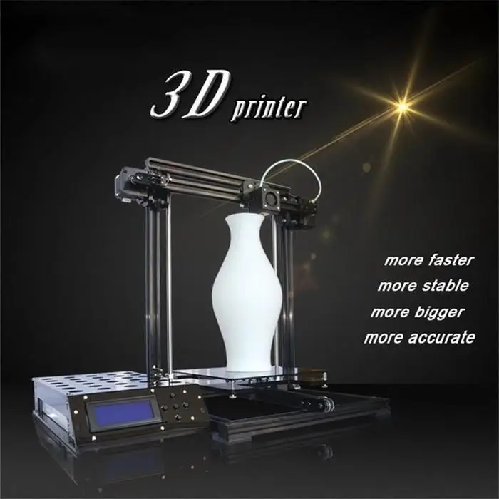 X3 высокая точность 3D принтер новая система штепсельной вилки США 110В/220В 20А с LCD STL g