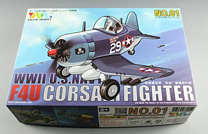 Тигр (милые весы) модель #101 WWII США темно синий F4U Corsair Fighter 1942 1945|Наборы для сборки