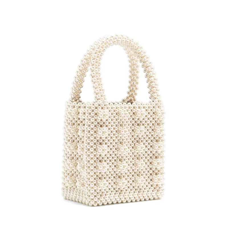 Ins/новая ручная жемчужная Сумка тоут в стиле ретро модная Корейская яркая