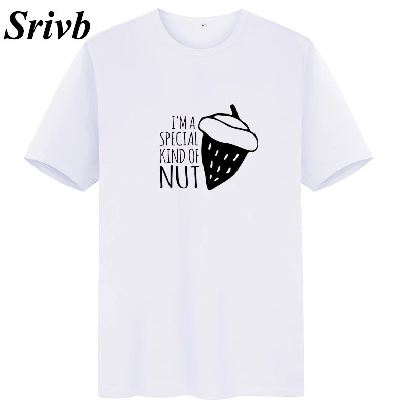 Женская футболка из хлопка Srivb I'm A Special type of Nut летняя с коротким рукавом и