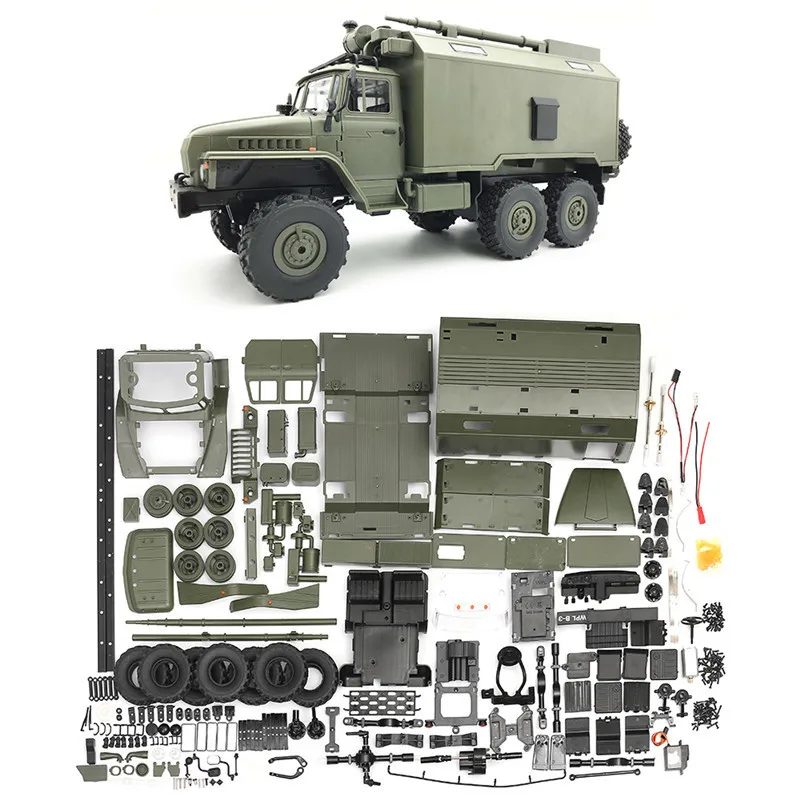 Машинка с дистанционным управлением WPL B36 1:16 Урал 2 4G 6WD военный автомобиль рок