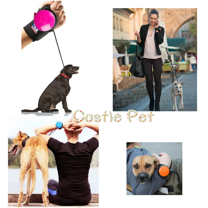 Выдвижной наручный поводок для собак регулируемый домашних животных