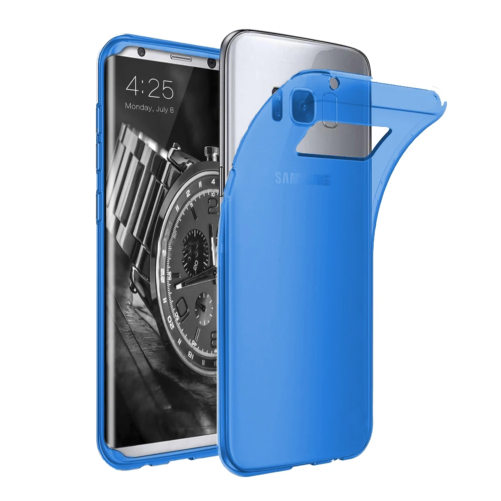 Ультратонкий гелевый Чехол ACTECOM для SAMSUNG S8 Blue | Мобильные телефоны и аксессуары