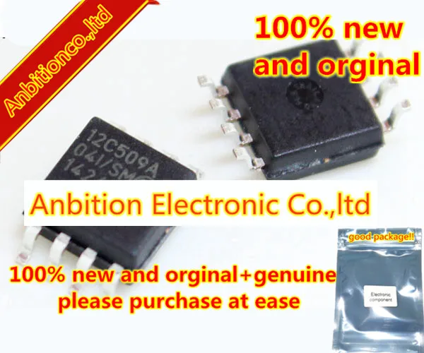 

10pcs 100% new and orginal PIC12C509A-04I/SM SOP8 in stock