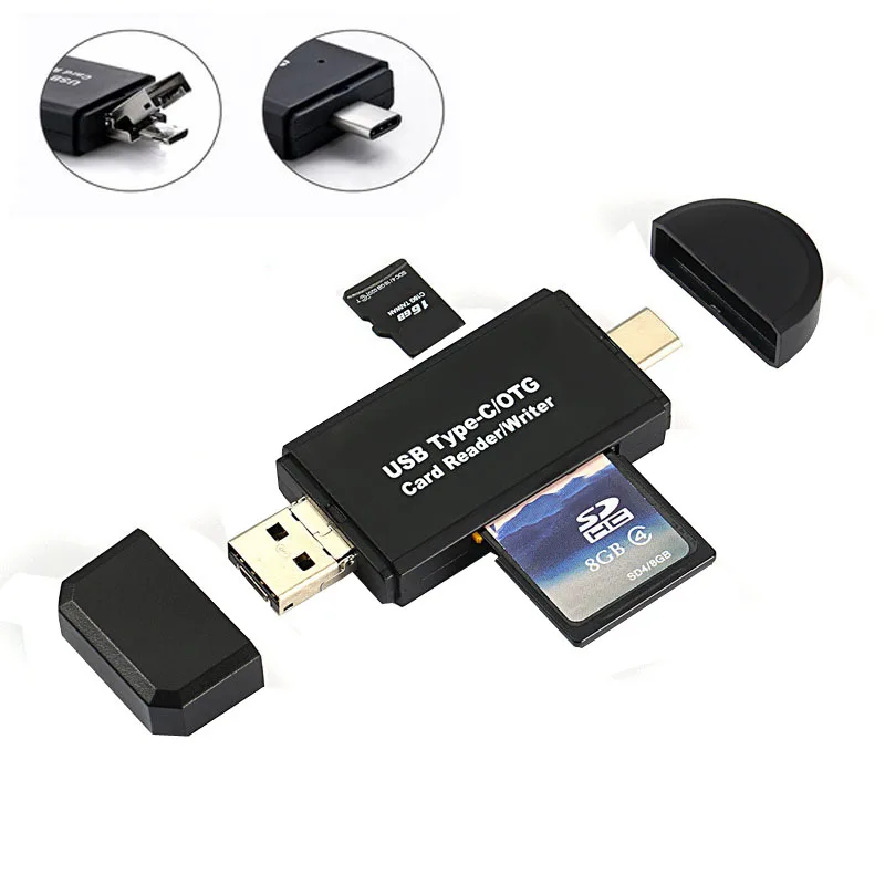 Универсальный OTG кардридер типа C micro USB и 3 в 1 высокоскоростной USB2.0 TF/SD для Android