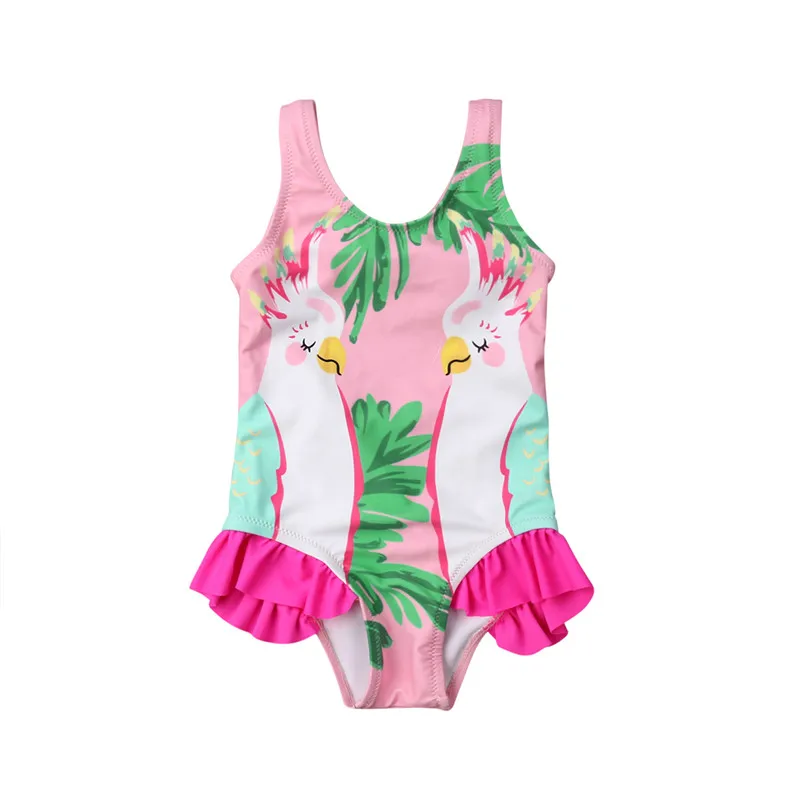 От 0 до 2 лет для новорожденных с принтом животных милый купальник цельный танкини