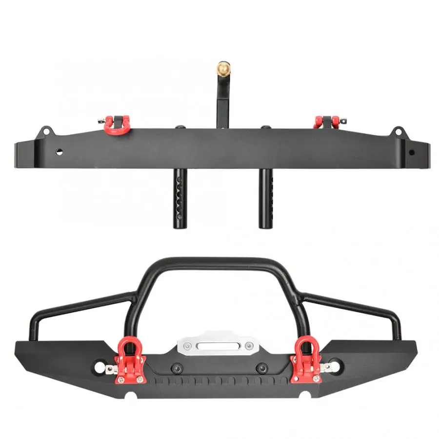 Светодиодный передний и задний бампер с крючком для прицепа 1/10 дюйма