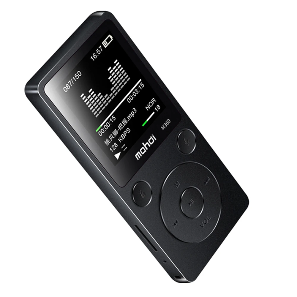 MOCH-Mahdi M360 8G Mp4 Player Alarm Clock Fm Radio E-Book Recording Built-In Speaker Support Tf Card Metal Sport With Earphone |