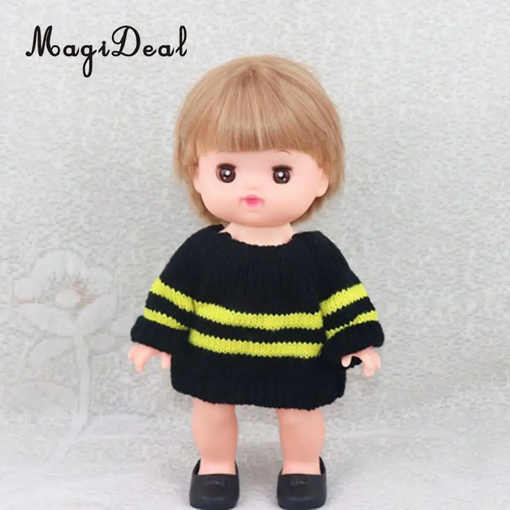 

Lovely Casual Clothes Black Sweater For 25cm Mellchan Doll Outfit Accessory