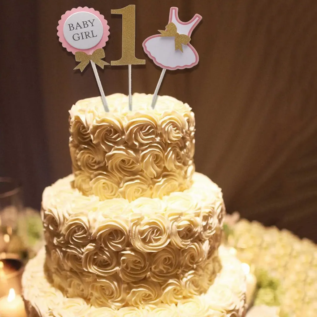 Милая одежда для первого дня рождения маленьких девочек топ торта детская дизайн