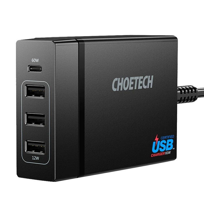 Choetech 72 Вт 4 порта Usb Type C настольная зарядная станция с доставкой питания для Iphone X 8