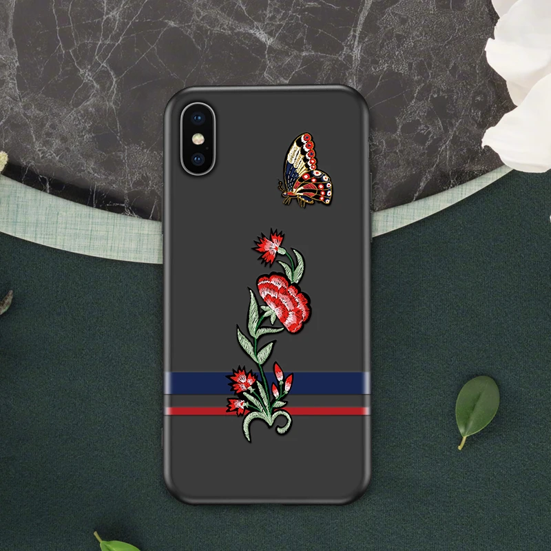 FLOVEME Ретро Цветочный чехол для iPhone X 7 8 6 6S Plus Girly 3D рельефные Мягкие силиконовые