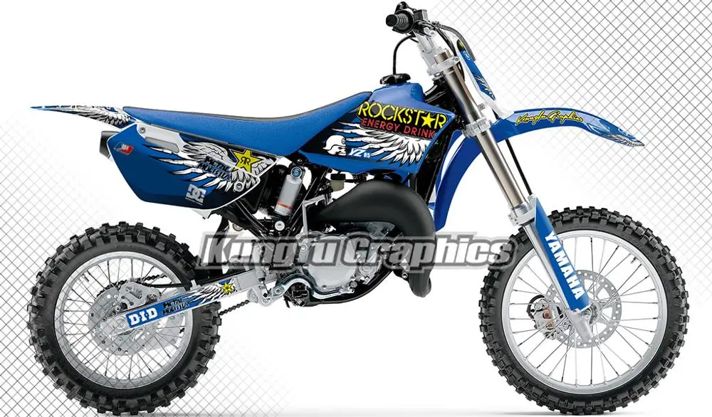 Графические наклейки KUNGFU MX подходят для YZ85 YZ 85 2002 2003 2004 2005 2006 2007 2008 2009 2010 2011 2012 2013