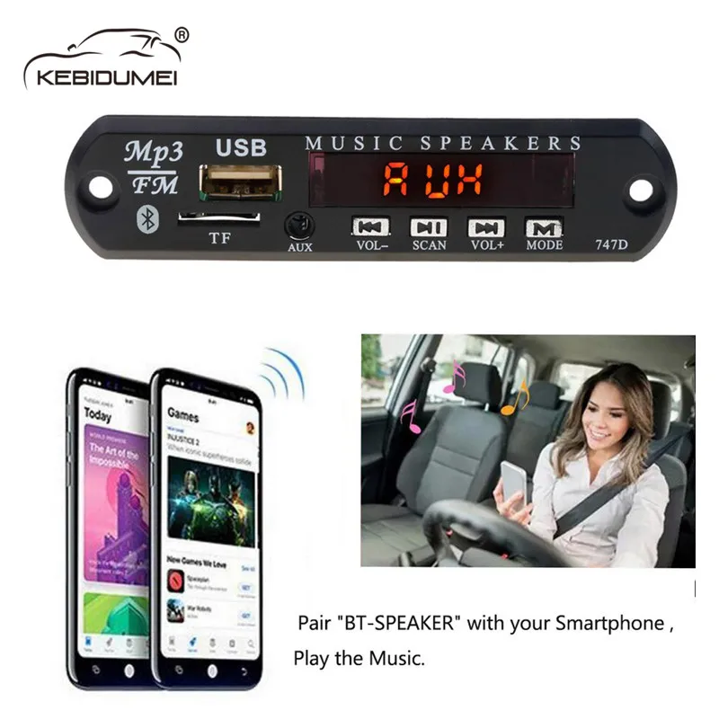 Автомобильный Bluetooth MP3 плеер 5 В-12 в комплект модификации беспроводной fm-приемник