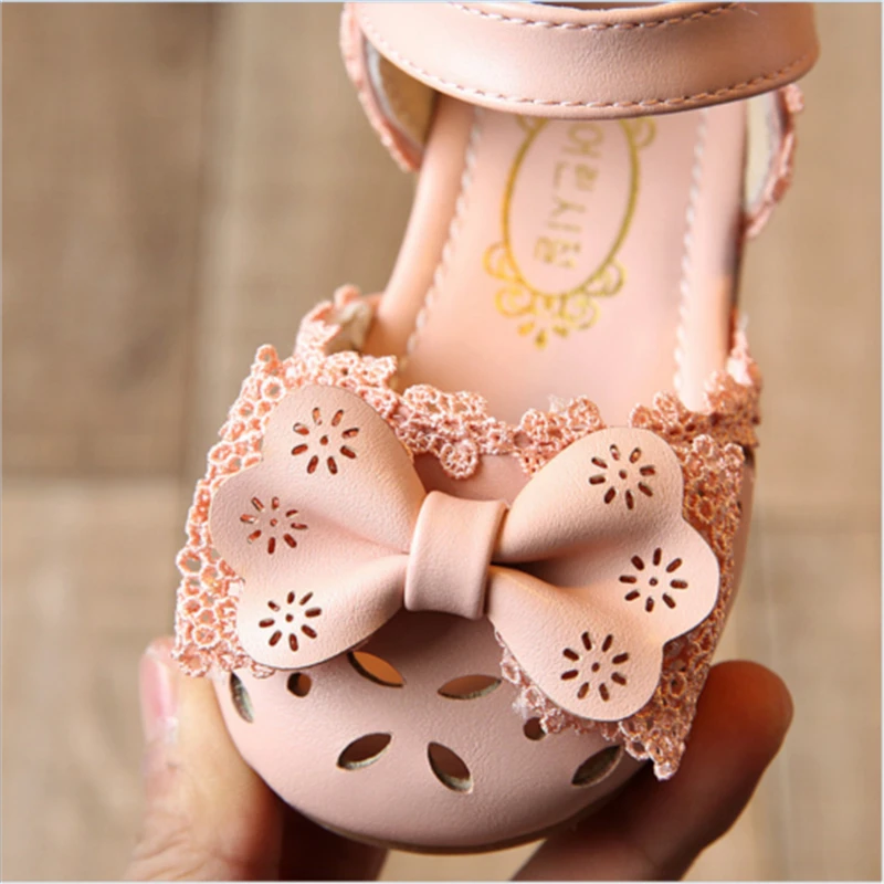 3-8 Years Princess Baby Girl Shoes Hook Lace Flowers Children Dance Fashion Leather Party Infant SHoes |