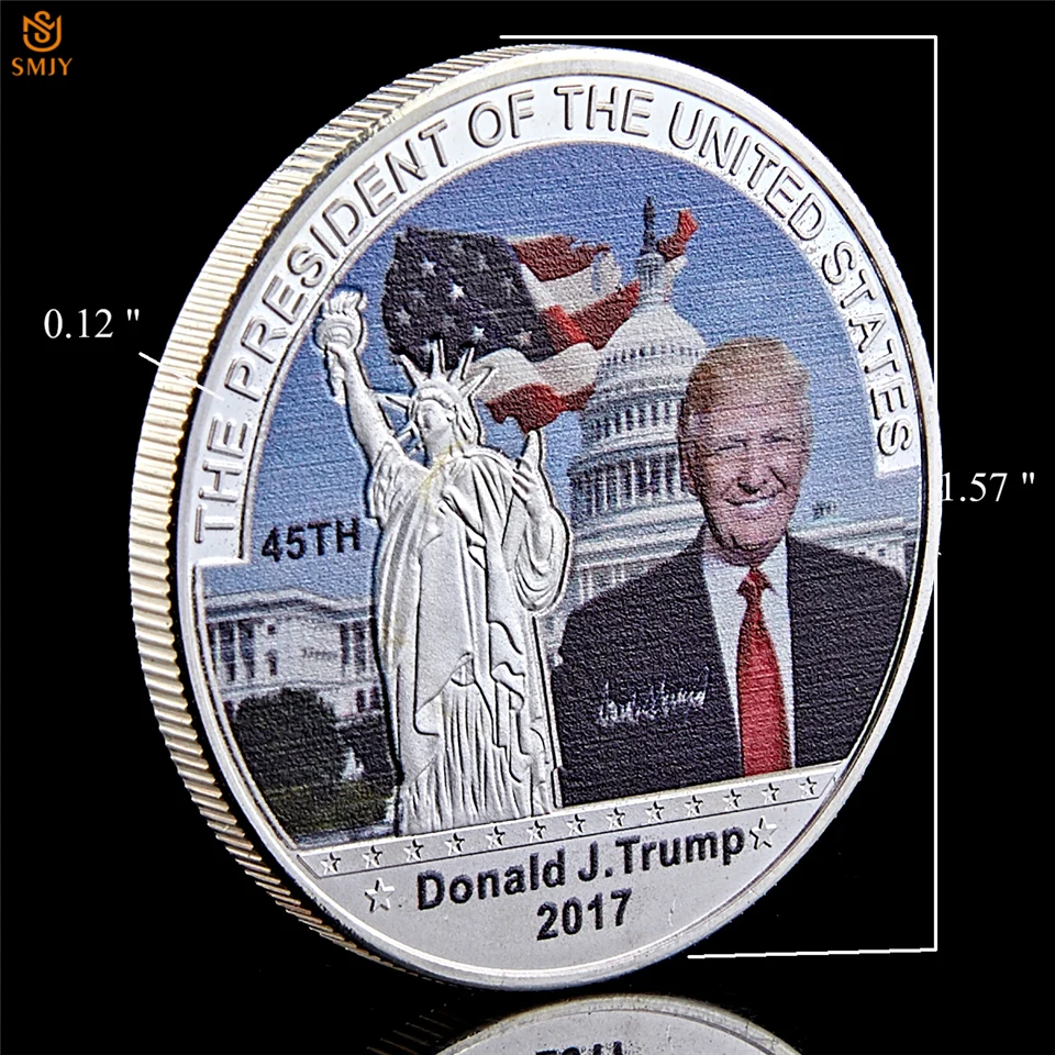 Памятные монеты Белый дом 5 шт./лот президент США Дональд Трамп и свободы Великая