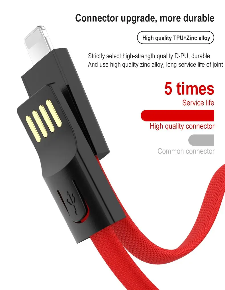 Зарядный кабель Micro USB/Type C Bakeey портативный шнур для синхронизации данных и