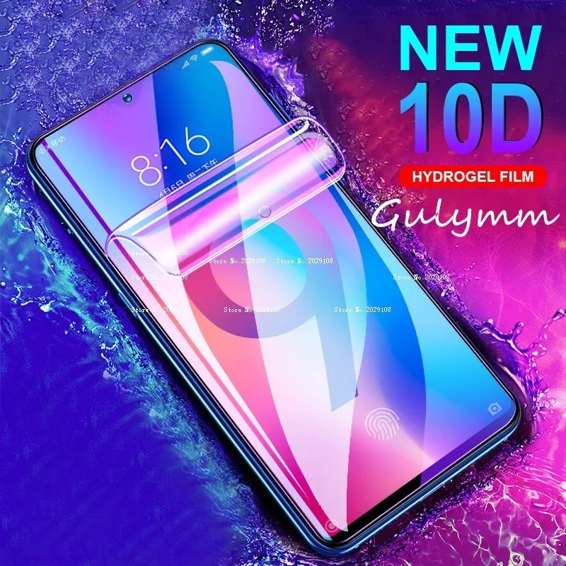 Гидрогелевая защитная пленка 10D для экрана Xiaomi MI 9 9T Note10 Защитная Redmi 4 10X Note 8T 8 7 9S