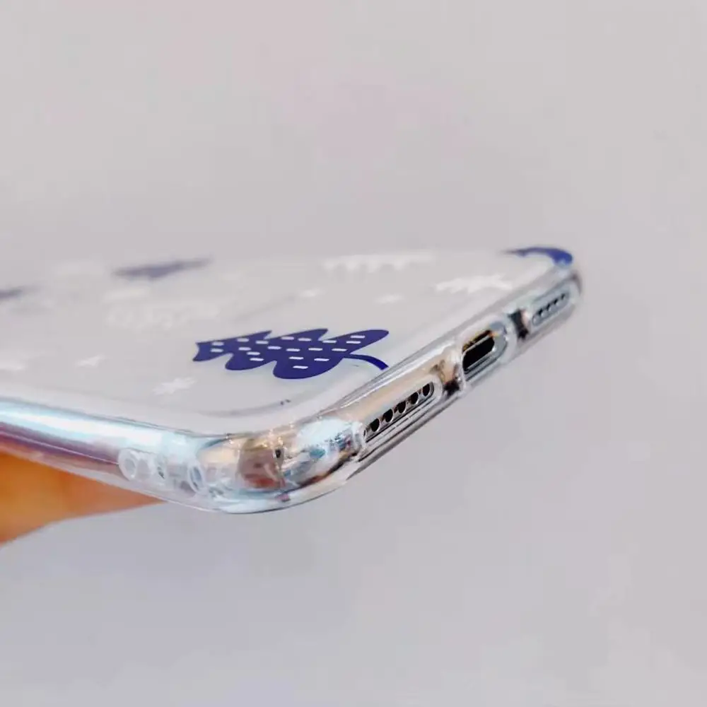 JONSNOW роспись чехол для iPhone 8 7 плюс 6 6s Рождественская елка снежинка Мягкий