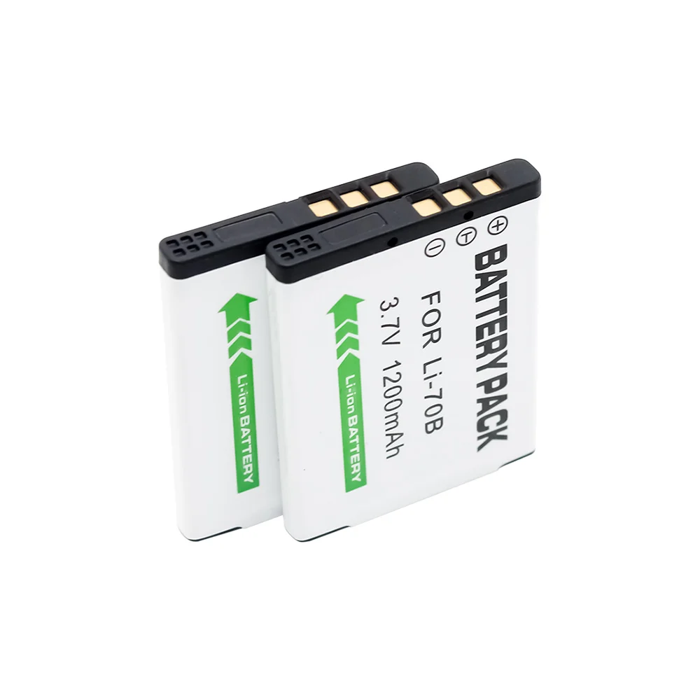 2 шт LI 70B батареи камеры и USB зарядное устройство для Olympus VG 120 140 130 камеры|Цифровые