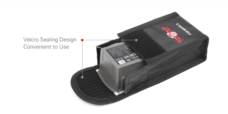 SUNNYLIFE Lipo Safe Explosion-proof Protective Case Heat-resistance Storage Hand Bag for DJI Mavic 2 123 Battery Accessories | Электроника