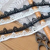 hot sale lace high quality accessories black white fine water soluble corolla lace 1 6cm h1603